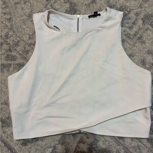 Express Cream Sleeveless Crop Top